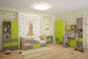 Детская комната Пуговка в Вагайцево - vagajcevo.mebel54.com | фото