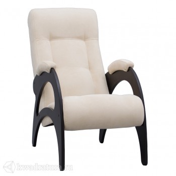Кресло для отдыха Неаполь Модель 9 без лозы (Венге-эмаль/Ткань Ваниль Verona Vanilla) в Вагайцево - vagajcevo.mebel54.com | фото