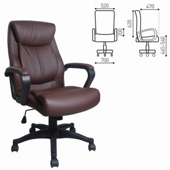 Кресло офисное BRABIX Enter EX-511 (коричневый) в Вагайцево - vagajcevo.mebel54.com | фото