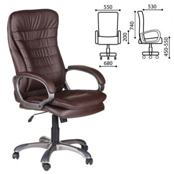Кресло офисное BRABIX Omega EX-589 (коричневое) в Вагайцево - vagajcevo.mebel54.com | фото