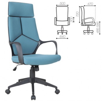 Кресло офисное BRABIX Prime EX-515 (голубая ткань) в Вагайцево - vagajcevo.mebel54.com | фото