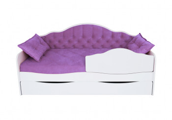 Кровать 170 серии Иллюзия Лайт 1 ящик 32 Фиолетовый (подушки) в Вагайцево - vagajcevo.mebel54.com | фото