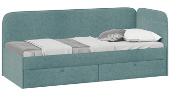 Кровать «Молли» с мягкой обивкой (900) тип 1 (Микровелюр Scandi Indigo 11) в Вагайцево - vagajcevo.mebel54.com | фото