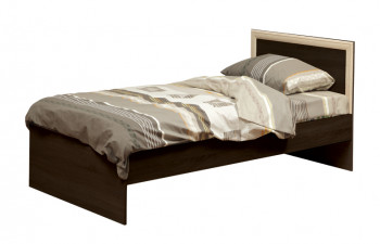 Кровать одинарная 21.55 (шир. 900) с настилом (венге/профиль дуб линдберг)/осн. в Вагайцево - vagajcevo.mebel54.com | фото