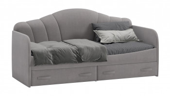 Кровать с мягкой спинкой и ящиками «Сабрина» 900 Светло-серый в Вагайцево - vagajcevo.mebel54.com | фото