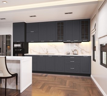 Кухонный гарнитур 1,8м Луксор высокие модули (Клен серый/корпус венге) в Вагайцево - vagajcevo.mebel54.com | фото