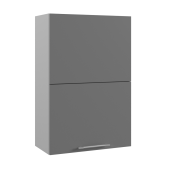 Ройс ВПГПМ 600 Шкаф верхний высокий Blum Aventos HF (Графит софт/корпус Серый) в Вагайцево - vagajcevo.mebel54.com | фото