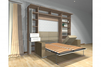 Шкаф-кровать с диваном Каролина в Вагайцево - vagajcevo.mebel54.com | фото